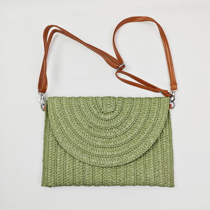 Woven Natural Material Crossbody Bag Kalsten