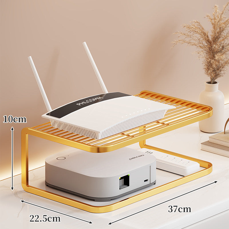 Ventilated Desktop Router and Modem Stand Organizer