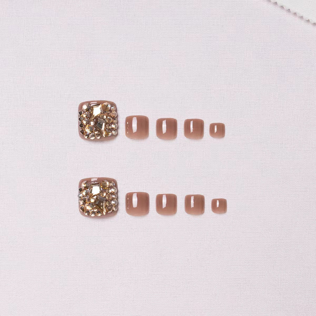 Decorative Rhinestone Press-On Toenails Kalsten