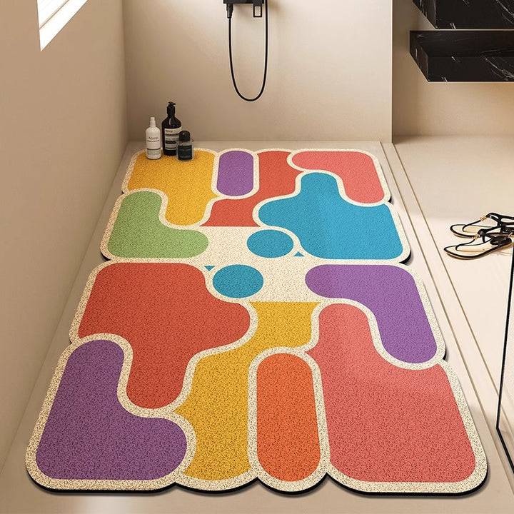 Modern Geometric Bath Mat Kalsten
