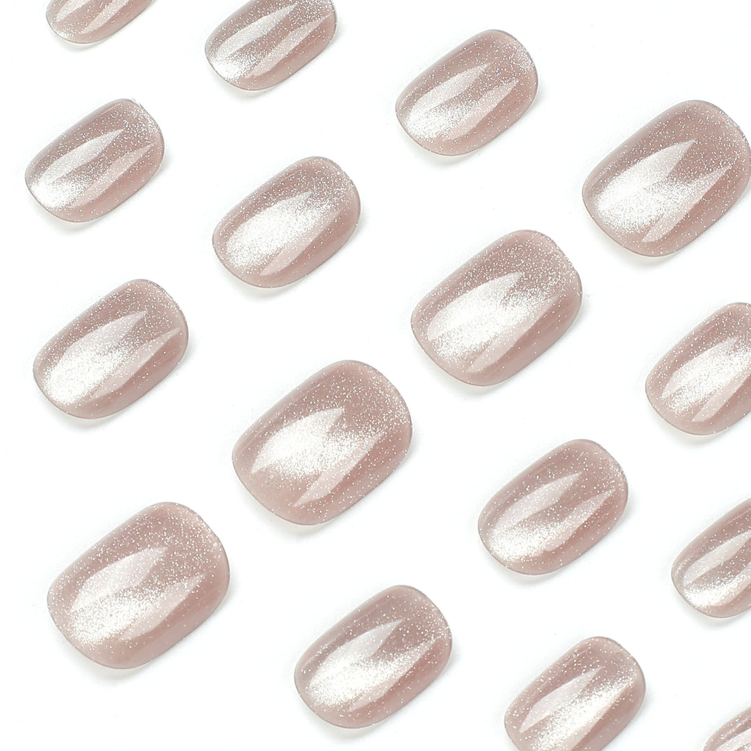 Artful Nail Extensions with Glitter Effect Kalsten
