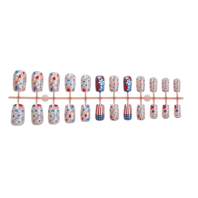Decorative Floral Press-On Nail Art Set kalsten 1788496018