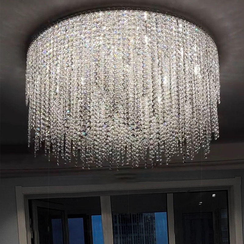 Elegant Crystal Flush Mount Lighting Fixture