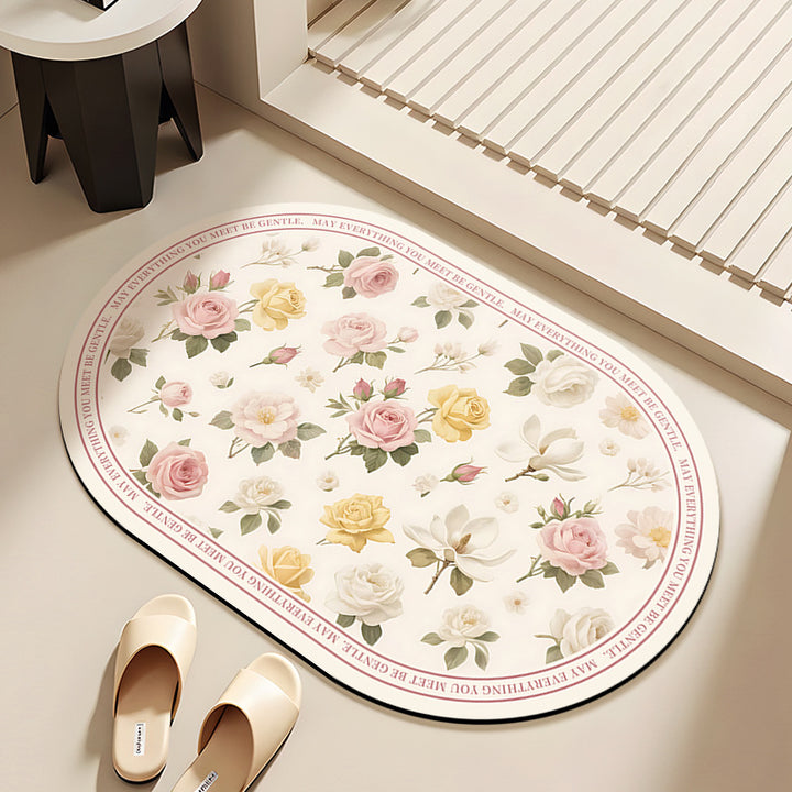 Floral Bath Mat