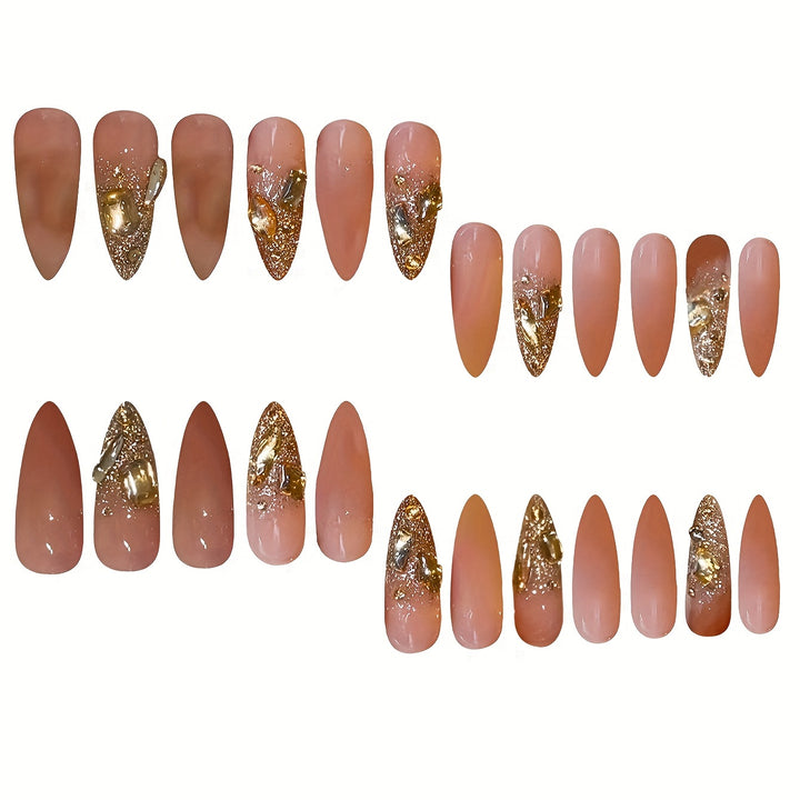 Glamorous Glittery Stiletto Nail Art Kalsten