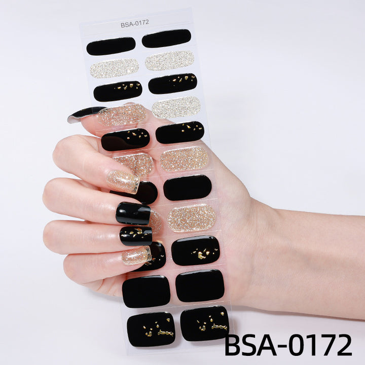Rhinestone-Embellished Nail Wraps