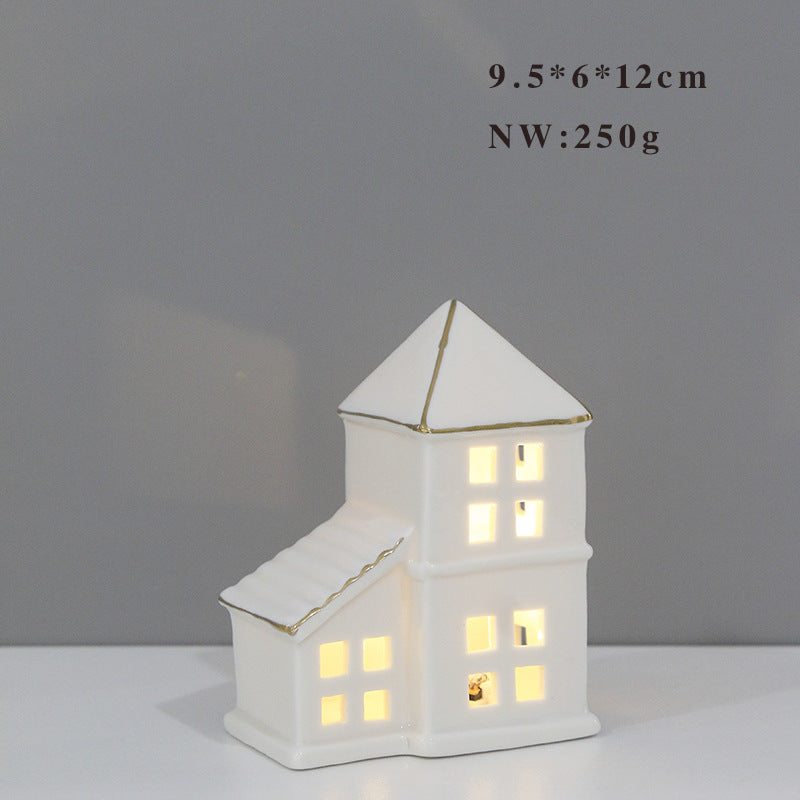 Decorative Ceramic House Lantern Kalsten