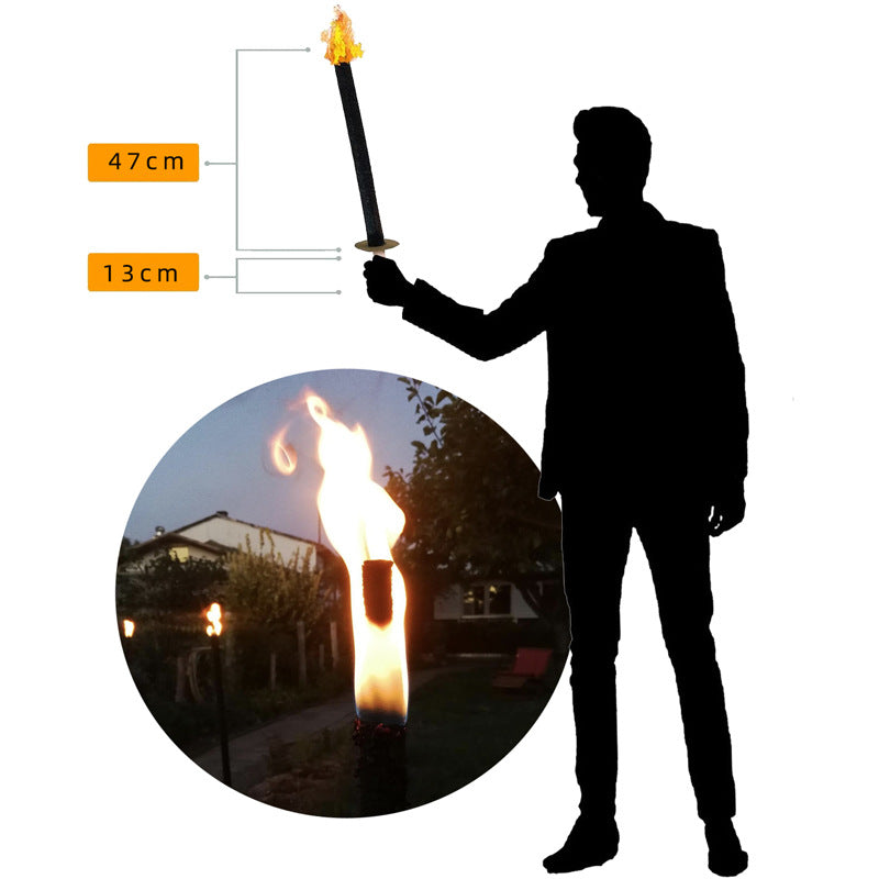 long-burning hand torch sticks with wooden handle foam-coated shaft for events and photography Kalsten