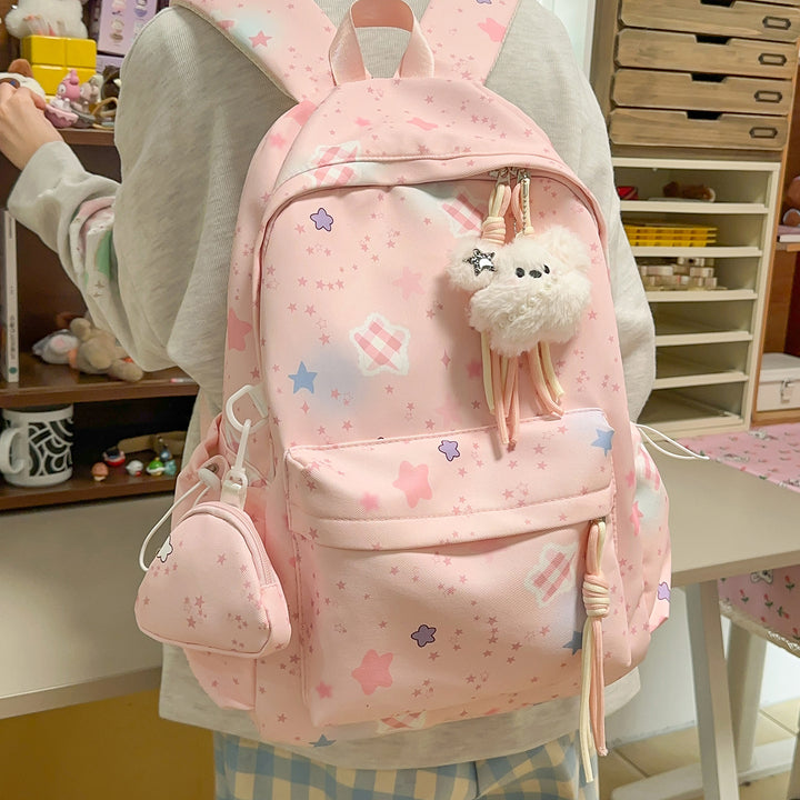 Cartoon-Embellished Casual Backpack Kalsten