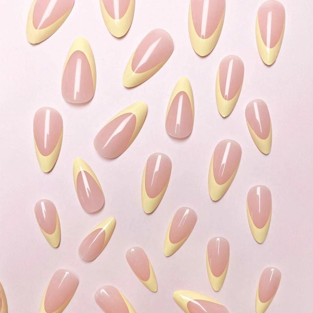 Acrylic nail set with elegant neon tips Kalsten