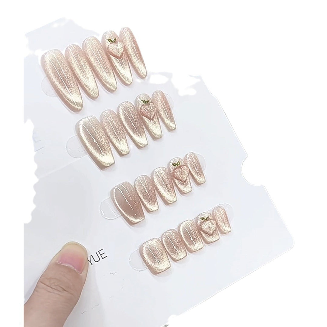 Heart-Embellished Press-On Nails Kalsten