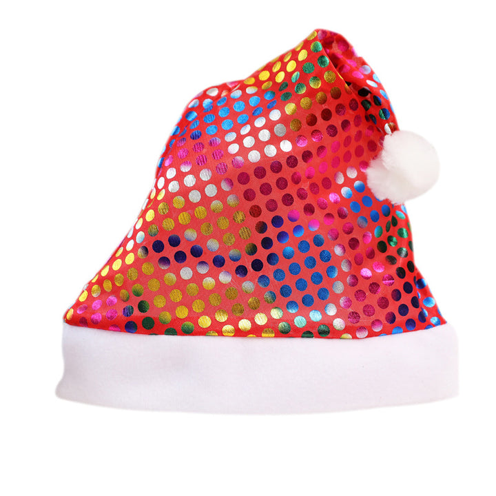 Glittering Christmas hat with plush trim