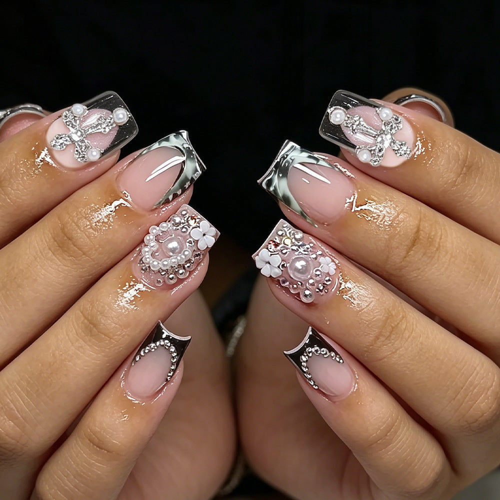 Elegant Decorative Acrylic Press-On Nail Art Kalsten