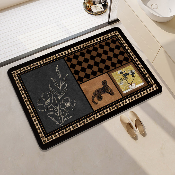 Playful Cat-Themed Bath Rug Kalsten