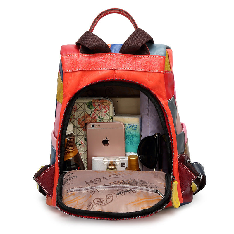 Colorful Patchwork Backpack