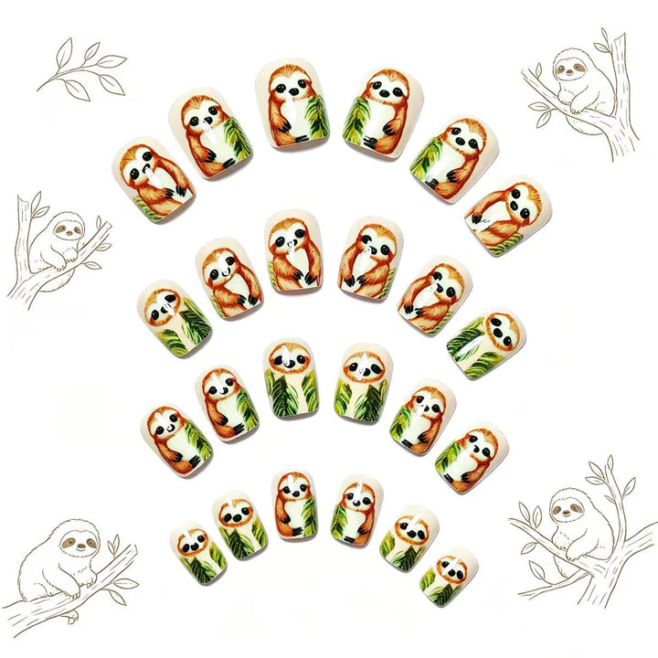 Sloth-Inspired 3D Nail Art Kalsten
