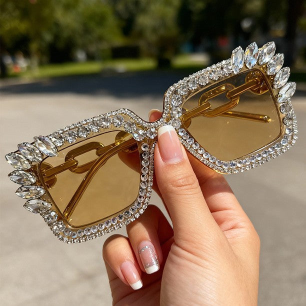 Decorative Rhinestone Embellished Sunglasses Kalsten