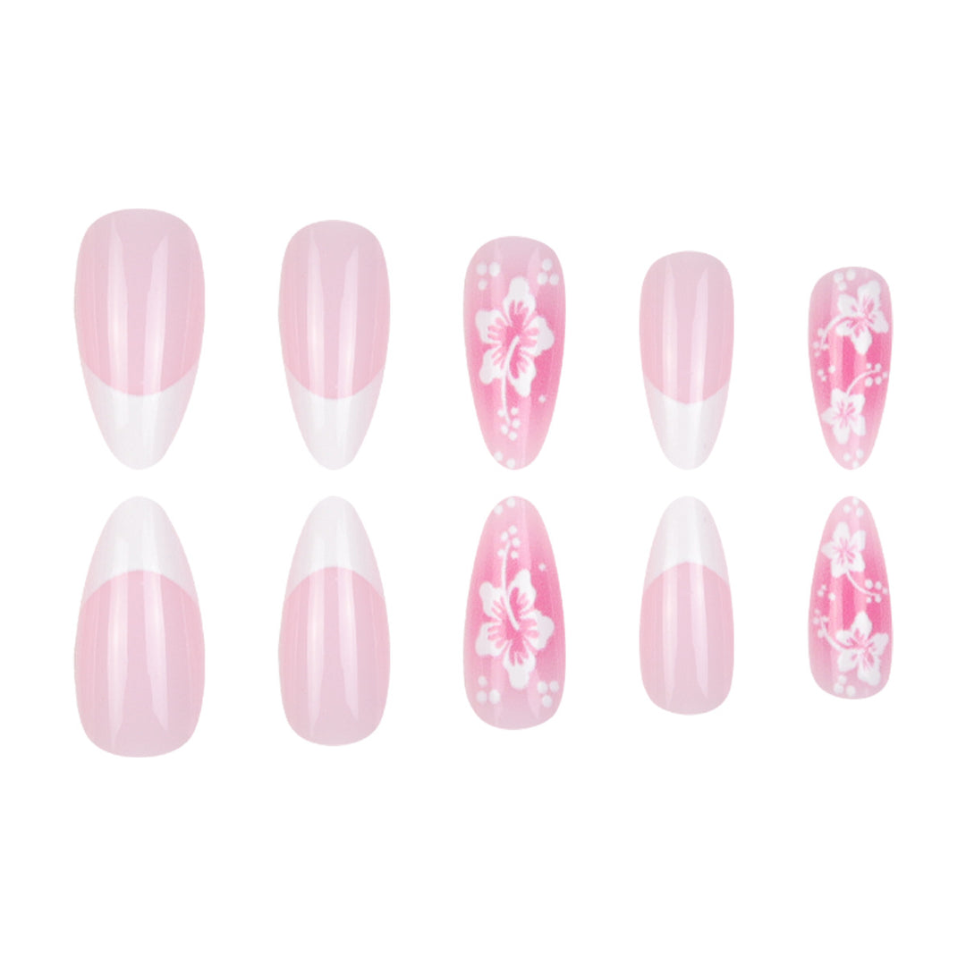 Floral Design Stiletto Nail Art Extensions Kalsten
