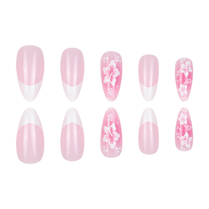 Floral Design Stiletto Nail Art Extensions Kalsten