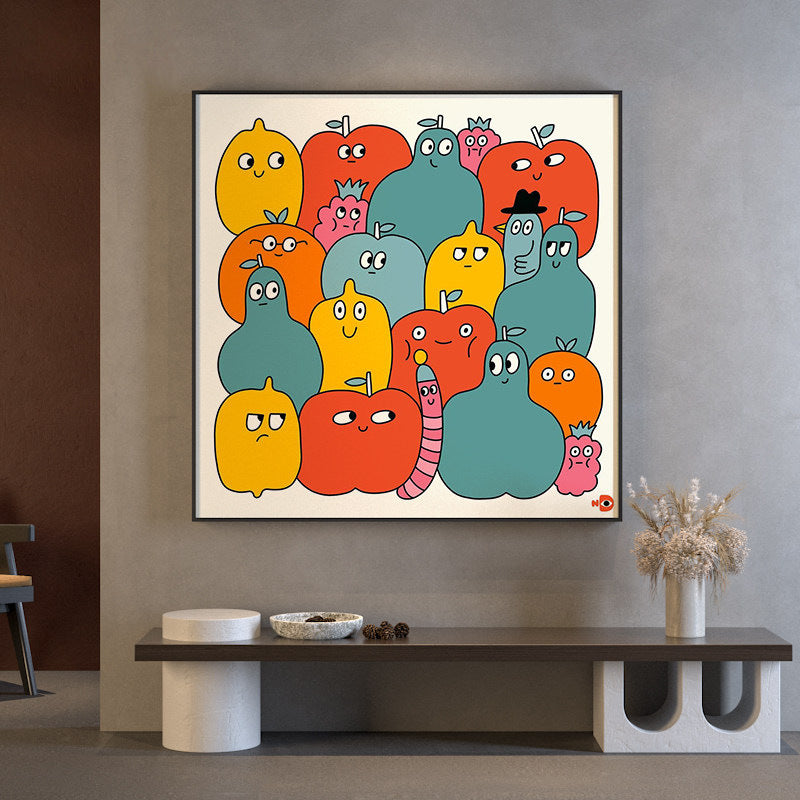Colorful Cartoon Canvas Art