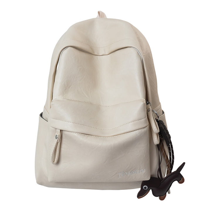 Casual Leather School Backpack Kalsten