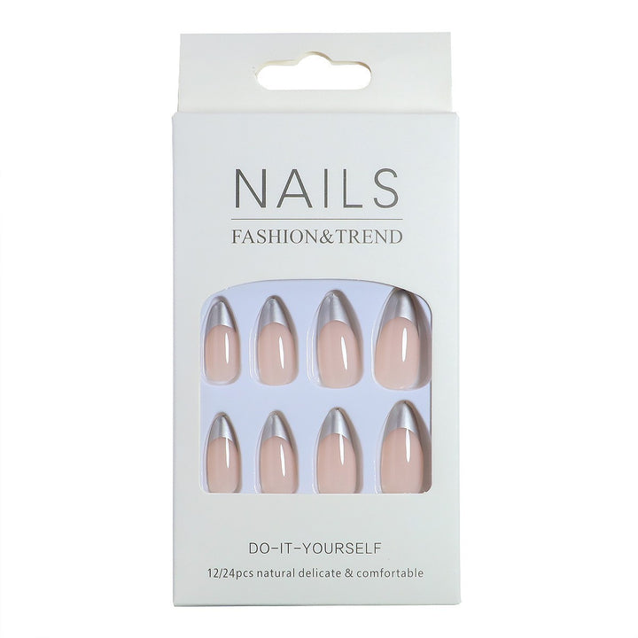 Elegant Stiletto French Tip Press-On Nails Kalsten