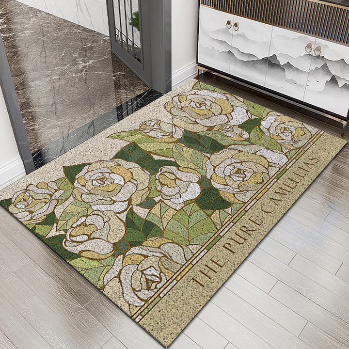 Floral Patterned Entryway Mat