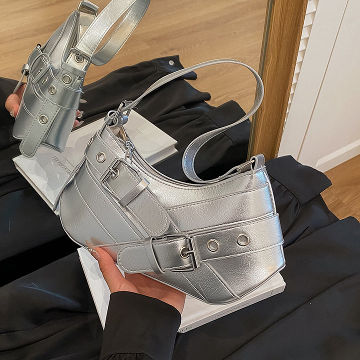 Stylish Patent Leather Shoulder Bag Kalsten