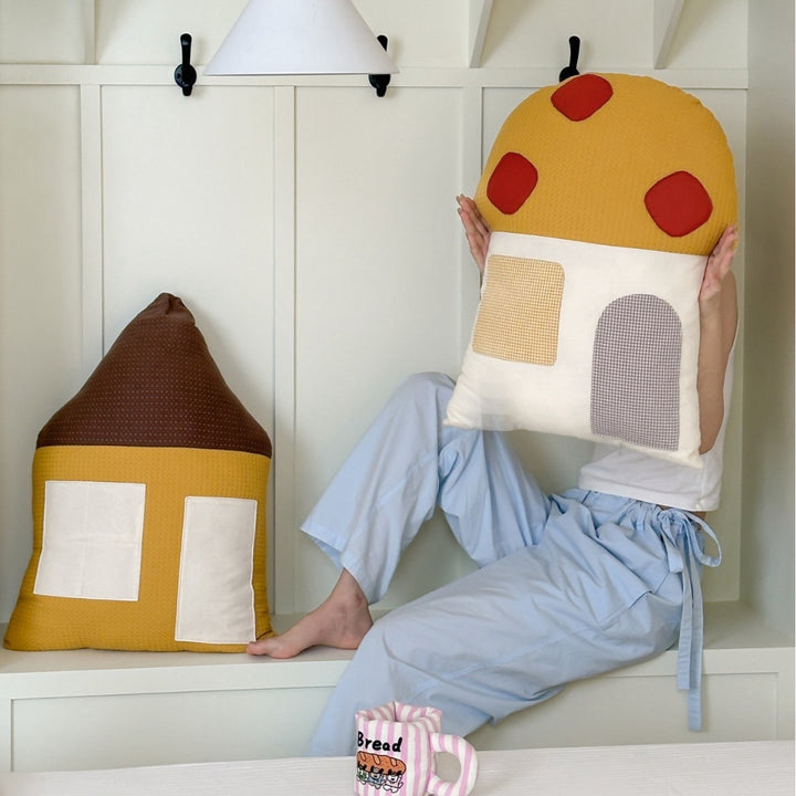 Large cuddly teddy bear made of cotton fabric with a floral shirt handmade