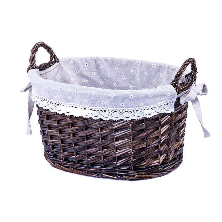 Basket with fabric insert