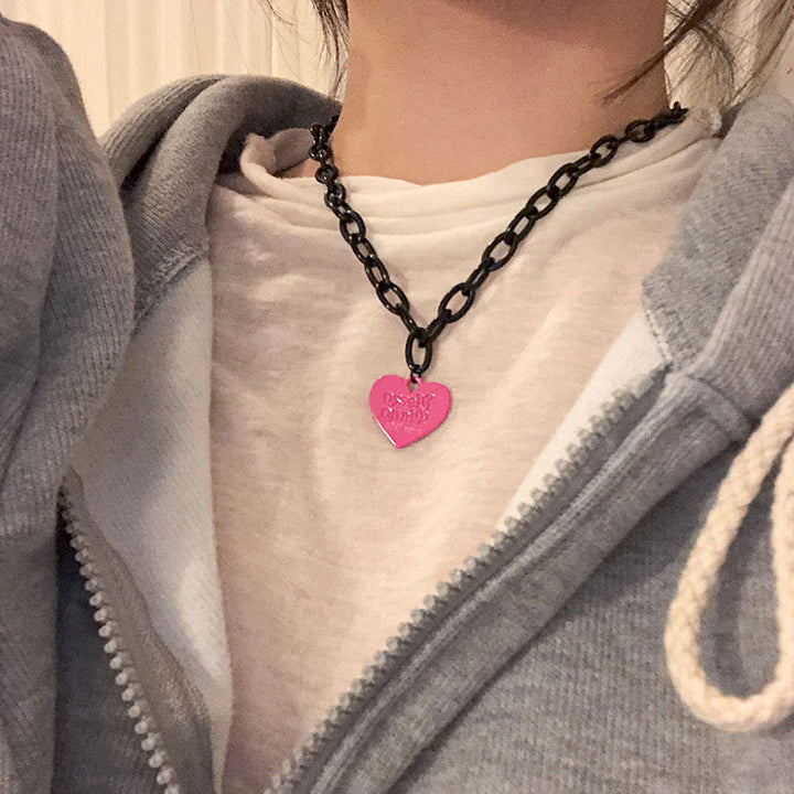 Heart Pendant Choker Necklace Kalsten