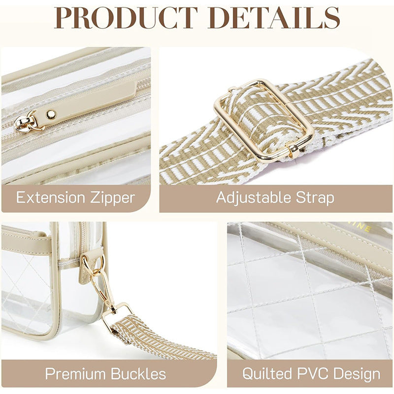 Transparent cosmetic bag with fashionable design Kalsten