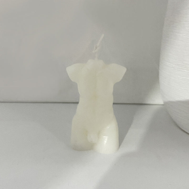 Hand-Poured Pregnant Torso Sculptural Soy Wax Candle