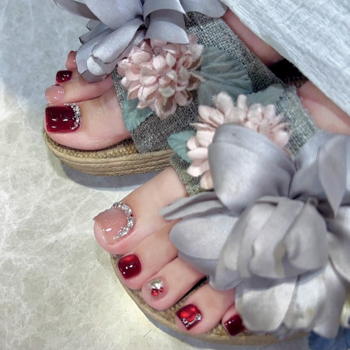 Decorative Floral Slide Sandals Kalsten