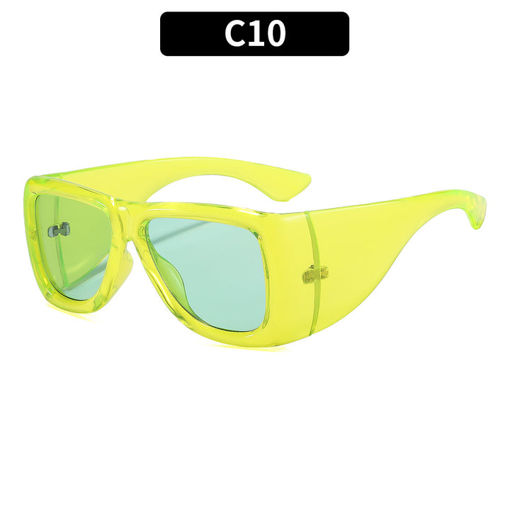 Retro Oversized Shield Sunglasses