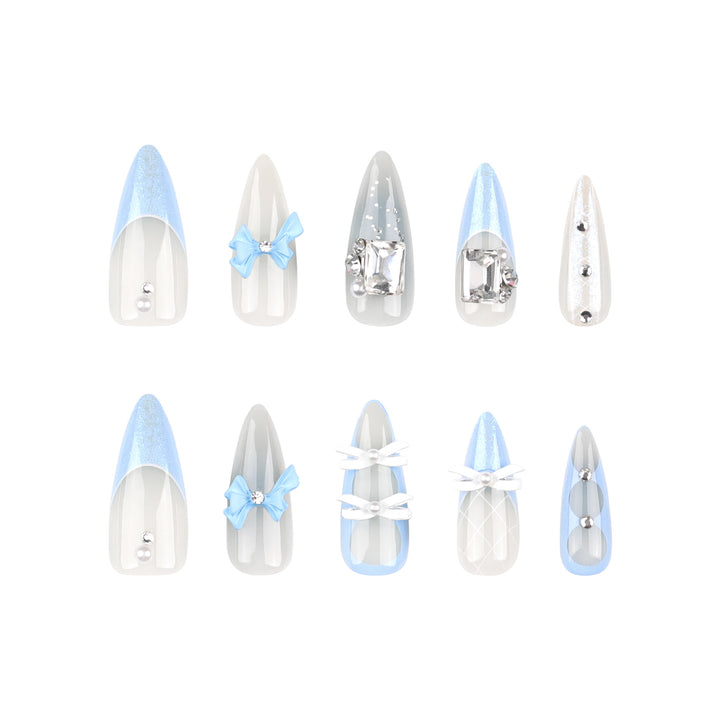Artistic stiletto nails with elegant jewelry accents Kalsten