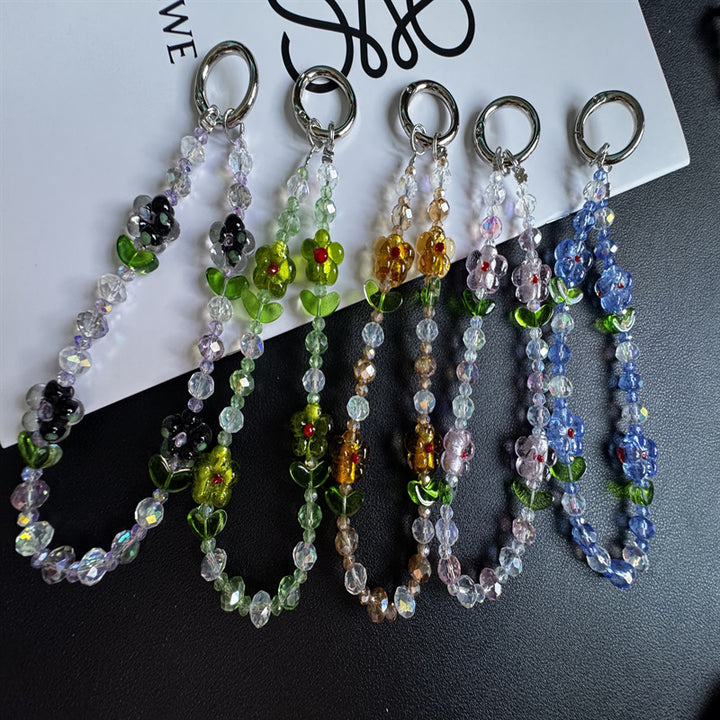 Floral Beaded Keychain Chain Kalsten