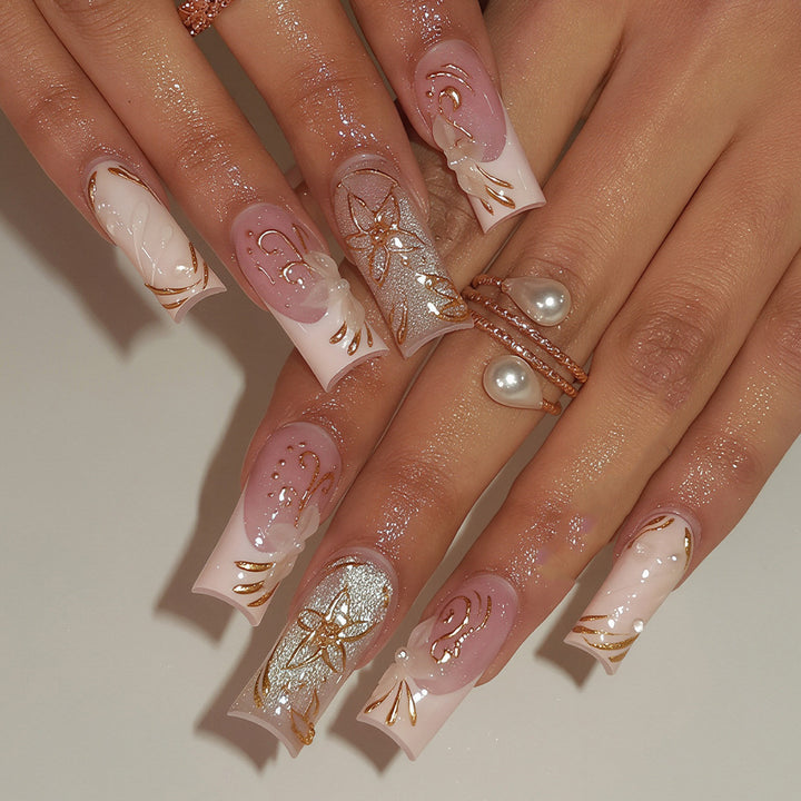 Decorative Long Press-On Nail Art Set Kalsten