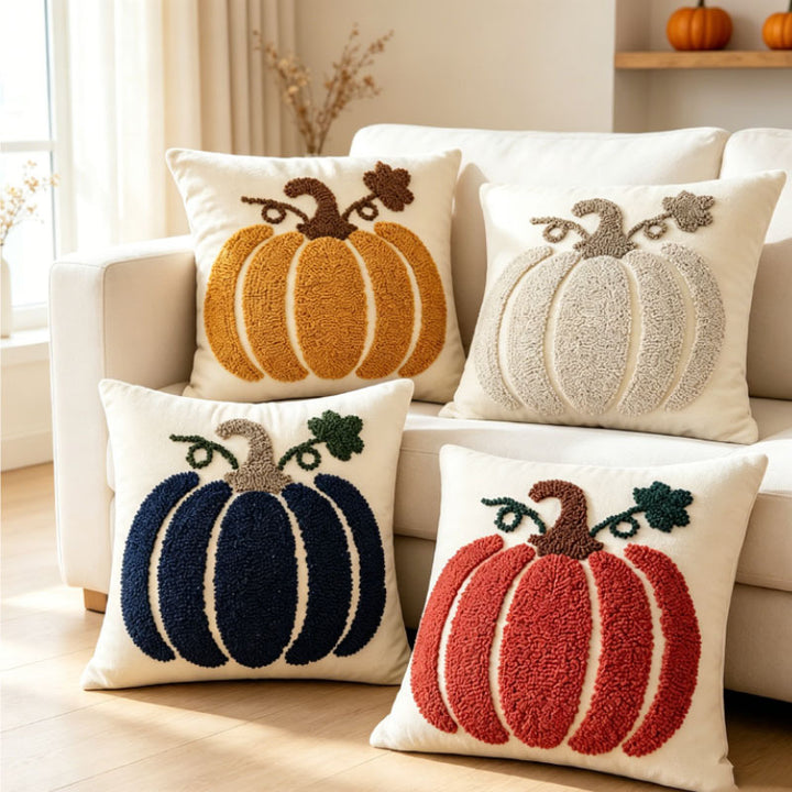Decorative Cushion with Pumpkin Pattern
