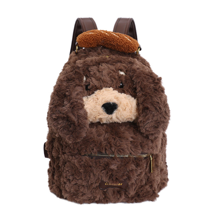 Plush Backpack in Dog Design Kalsten