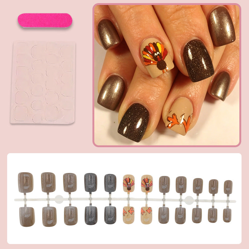 Artificial nail set with creative Oktoberfest designs Kalsten