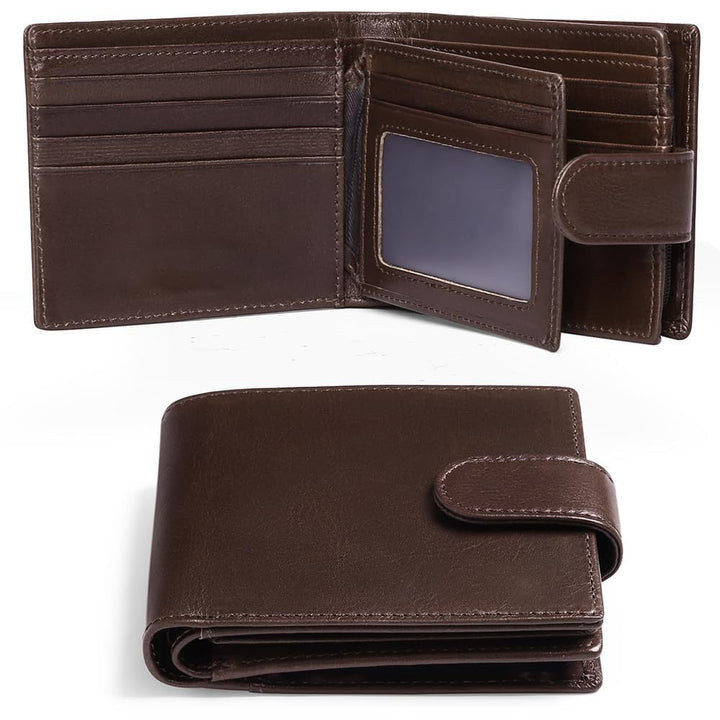 Classic RFID-Blocking Leather Bi-Fold Wallet Kalsten