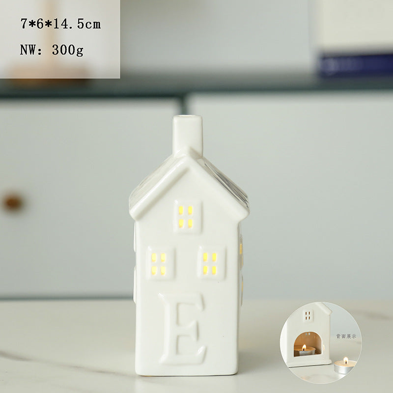 Ceramic House-Shaped Candle Holder Kalsten