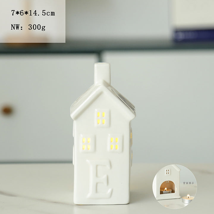 Ceramic House-Shaped Candle Holder Kalsten