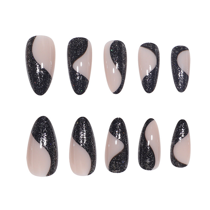 Glamorous Abstract Stiletto Press-On Nails Kalsten