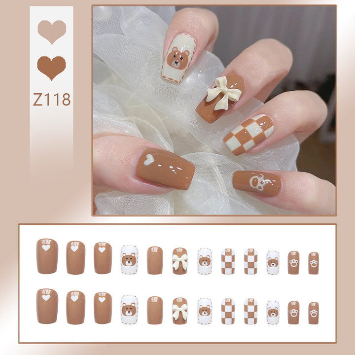 Elegant Rhinestone-Embellished Press-On Nails