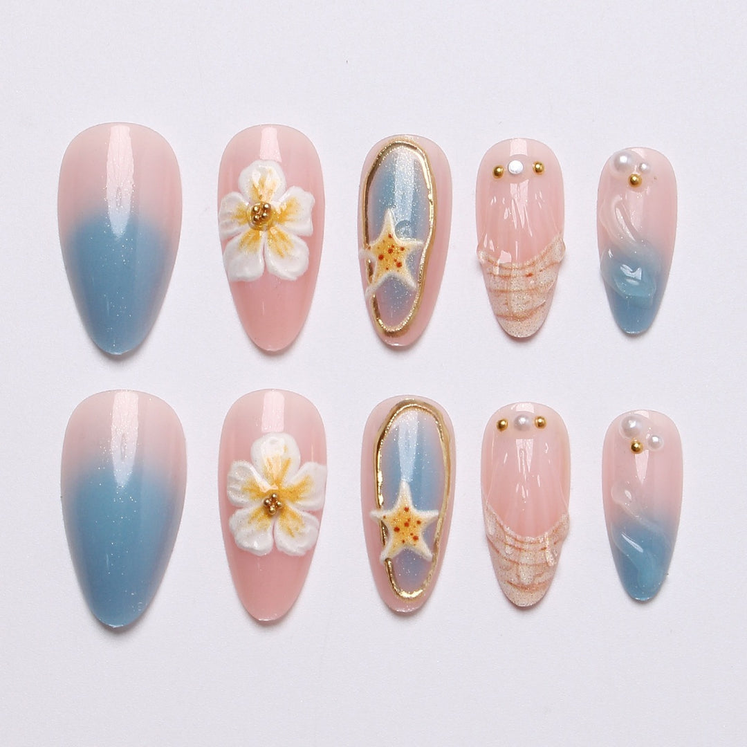 Artistic Floral Design Press-On Nails Kalsten