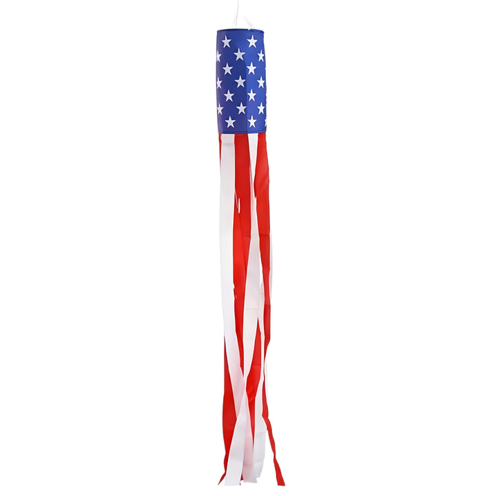 Unisex nan patriotic outdoor American flag windsock and streamer patio decor set Kalsten
