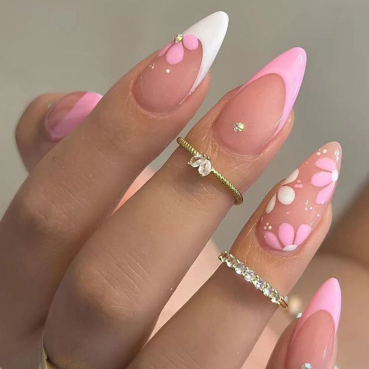 Artistic Floral Nail Tips