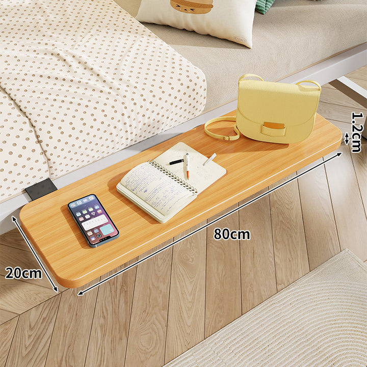 Clamp-On Floating Bedside Shelf with Bamboo Top and Slim Profile